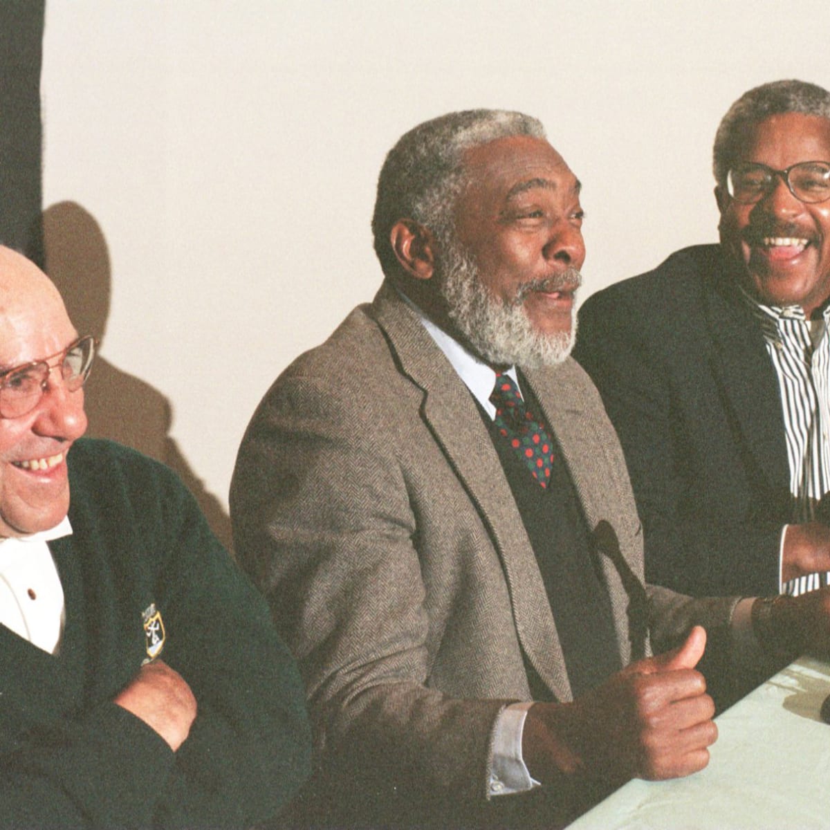 Bill White and Phil Rizzuto, New York Yankees baseball announcers