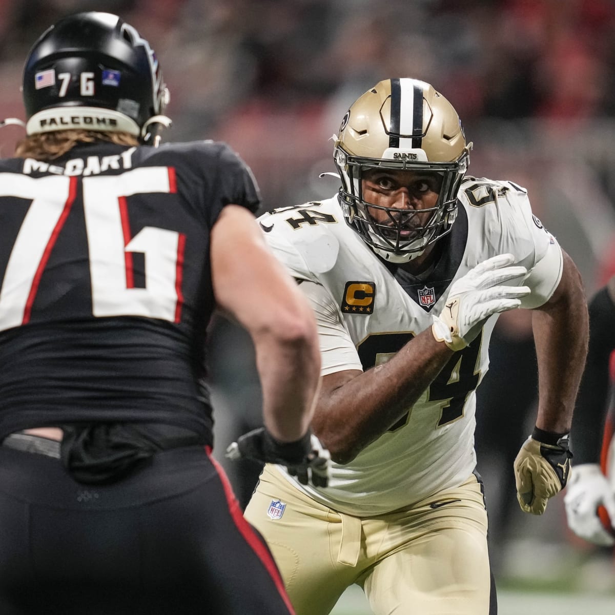 Defensive end Cam Jordan provides another disruptive performance