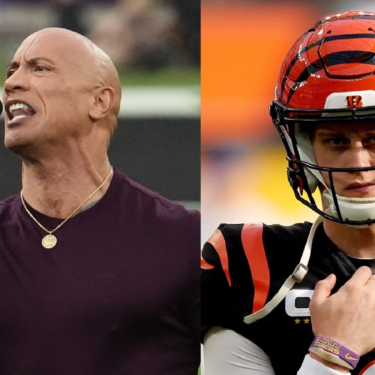 Just two bad a** dudes with big football dreams”: Joe Burrow and Dwayne  Johnson share an uncanny resemblance as 'The Rock' congratulates Bengals QB  for Super Bowl appearance - The SportsRush