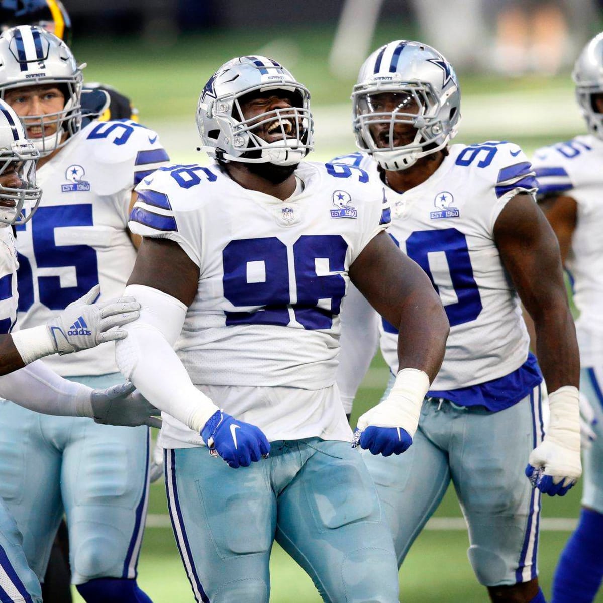 Dallas Cowboys defensive tackle Neville Gallimore (96) is seen during an  NFL football game against the New York Giants, Thursday, Nov. 24, 2022, in  Arlington, Texas. Dallas won 28-20. (AP Photo/Brandon Wade