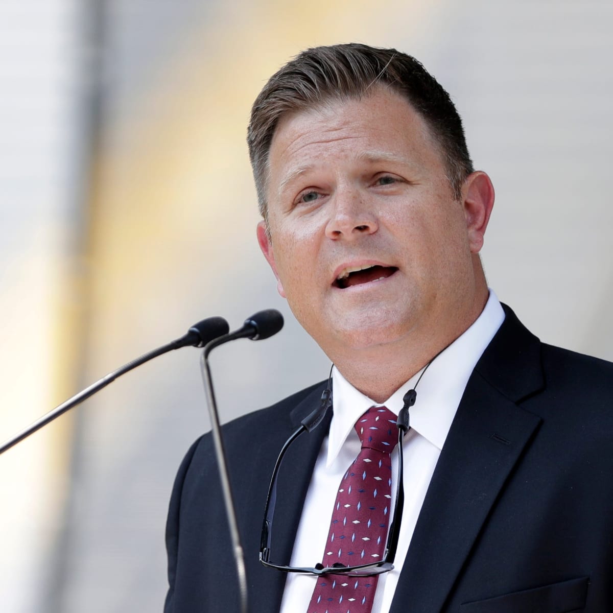 Green Bay Packers General Manager Brian Gutekunst Tries Blocking