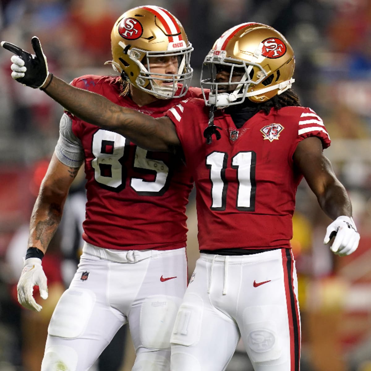 49ers Brandon Aiyuk goes over 1,000 yards receiving for 2nd