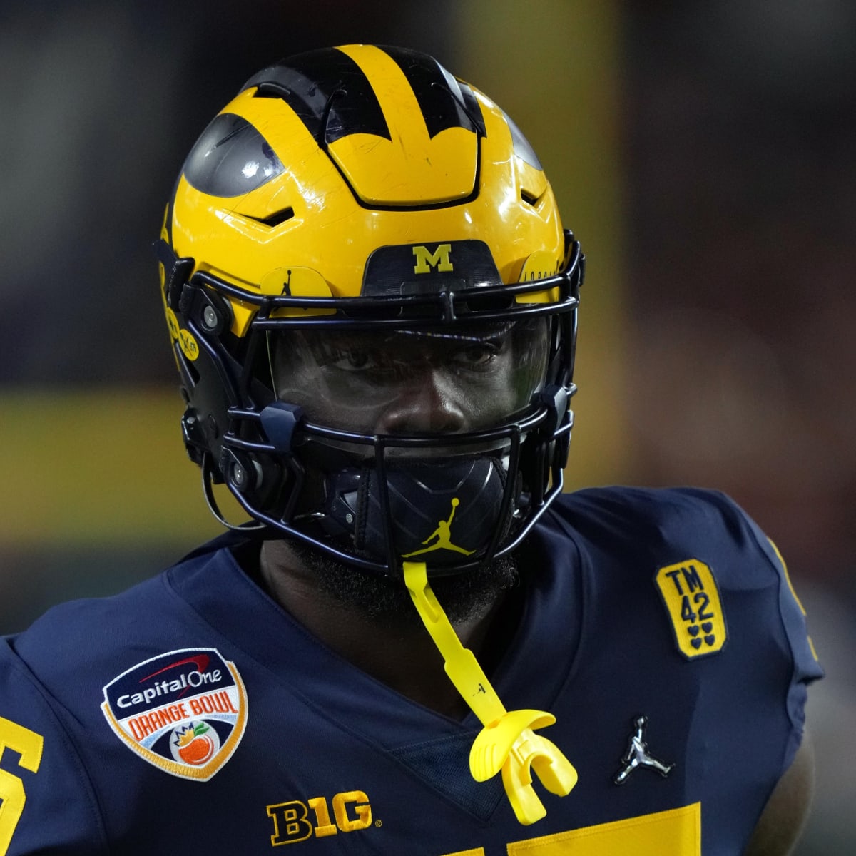 Quarantined Michigan lineman David Ojabo can't wait to get back in mix