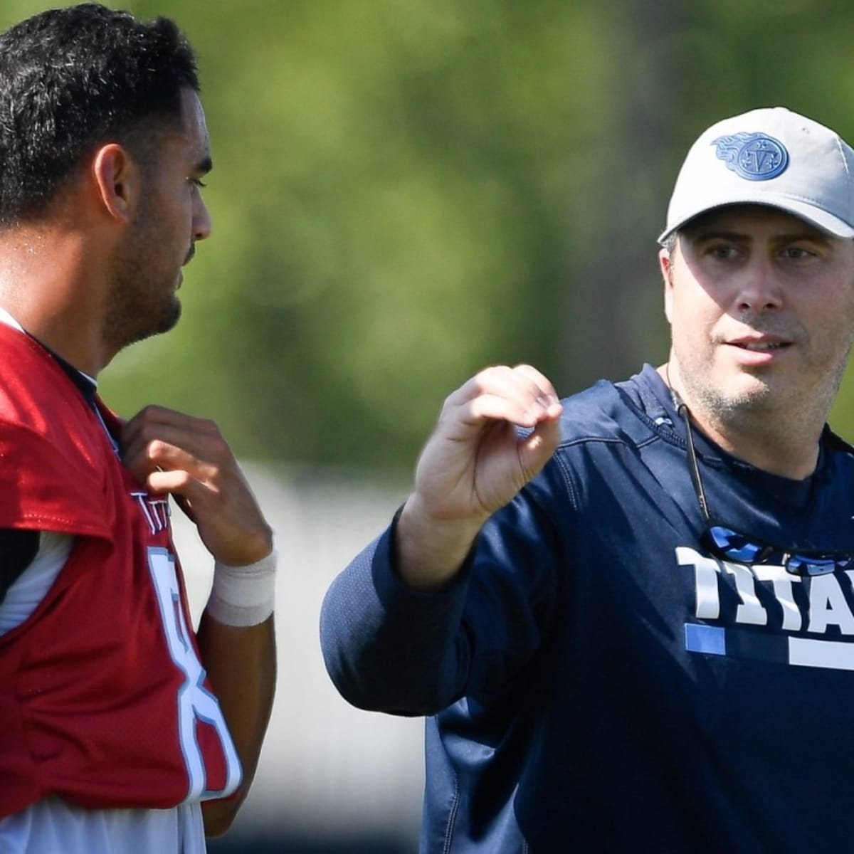 Big shoes to fill': Marcus Mariota discusses replacing Matt Ryan, Arthur  Smith reunion