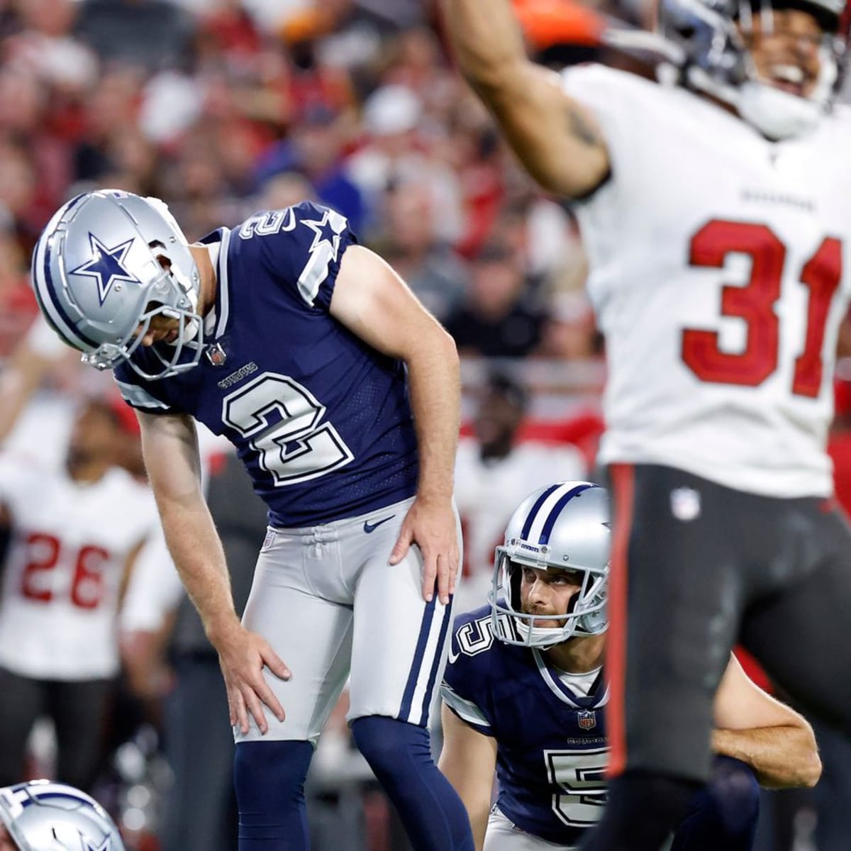 Philadelphia, Pennsylvania, USA. 8th Jan, 2022. Dallas Cowboys kicker Greg  Zuerlein (2) during warm ups before the game against the Philadelphia  Eagles on January 8, 2022 at Lincoln Financial Field. (Credit Image: ©