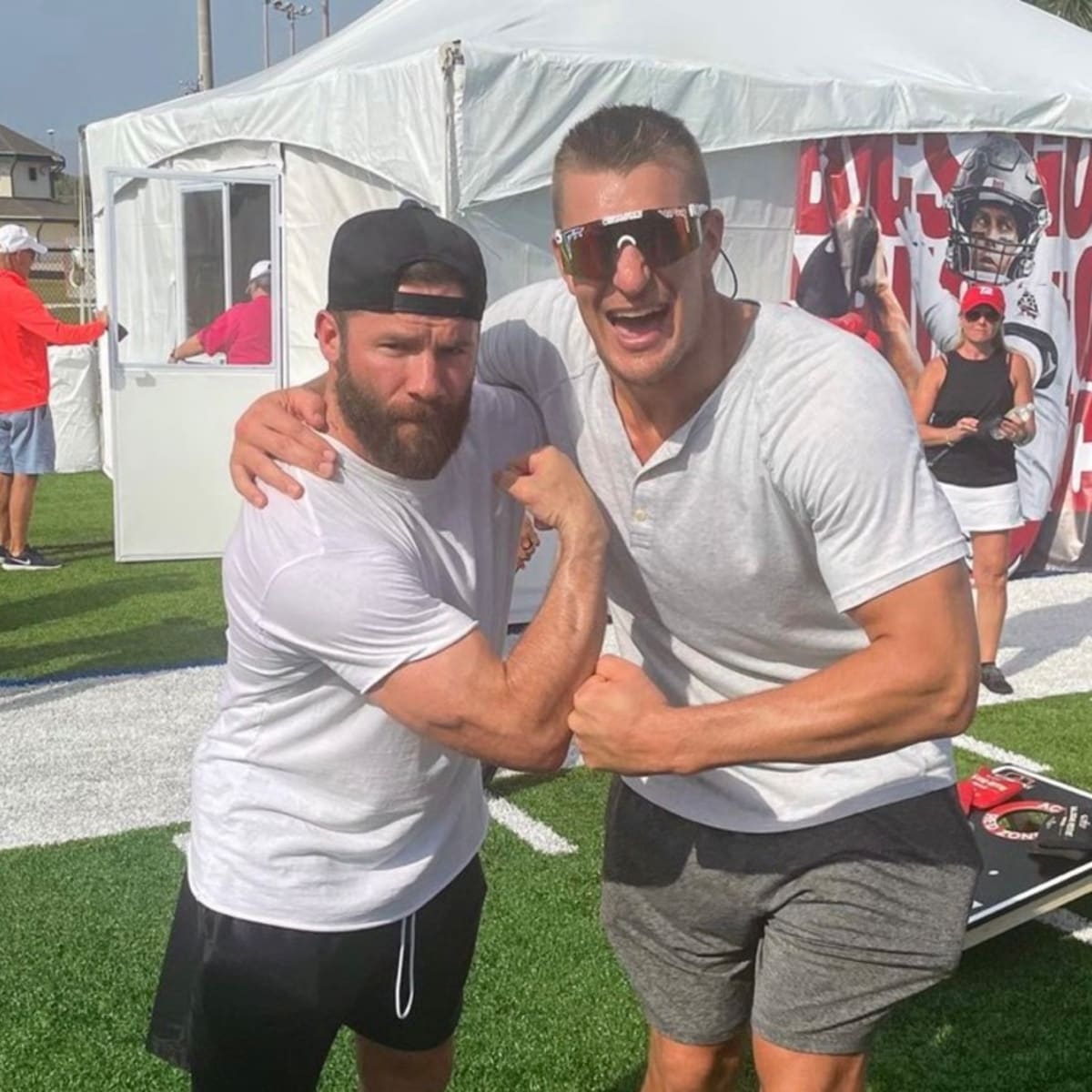 Julian Edelman Goes Out in Public with Shirtless Rob Gronkowski