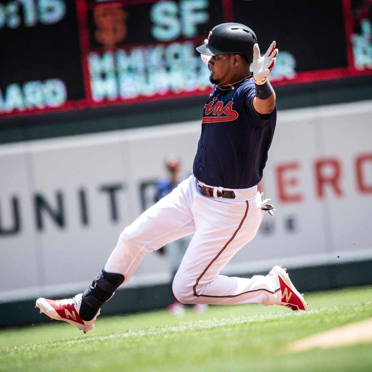 Luis Arraez carted off field in Kansas City