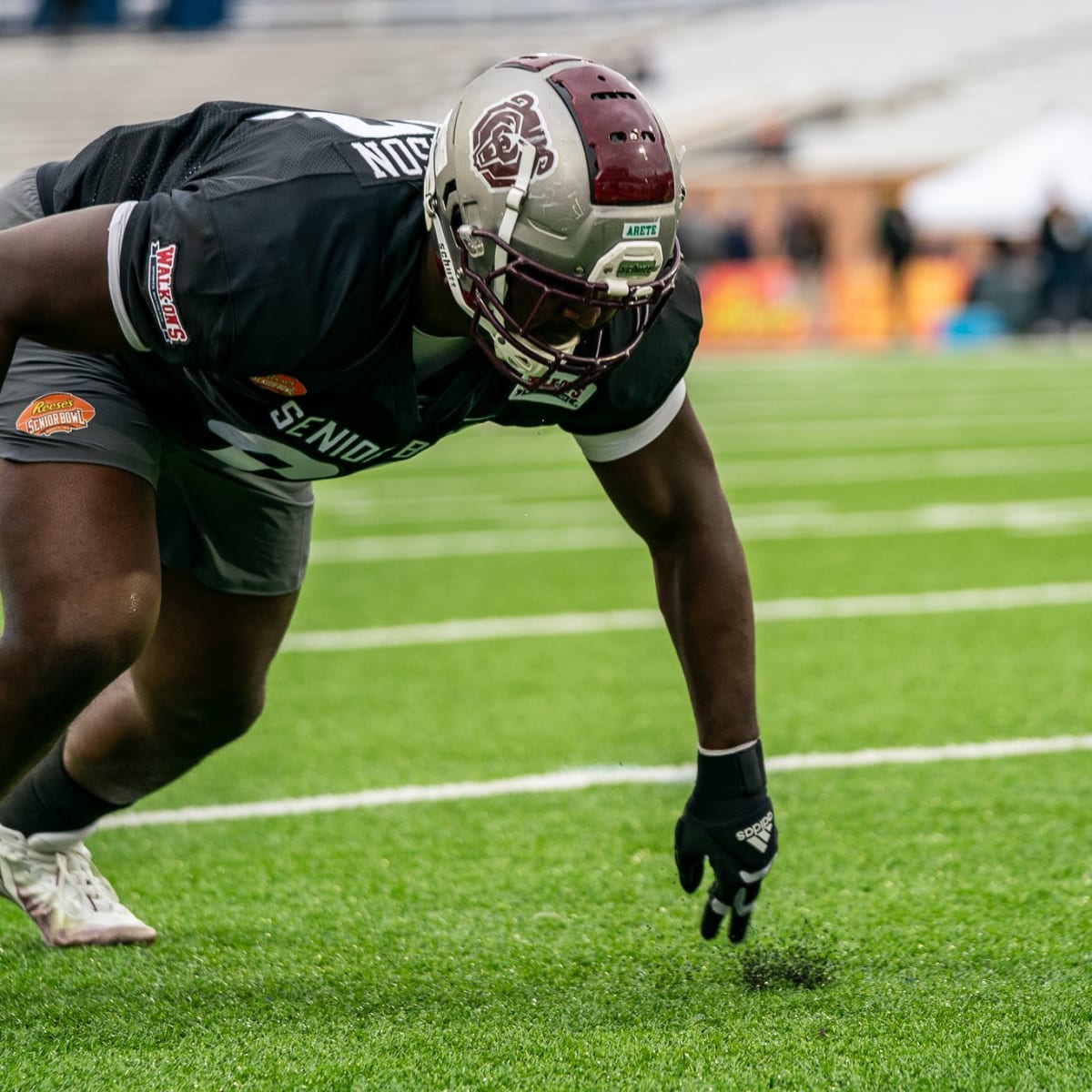 Missouri State defensive lineman Eric Johnson's ferocious bullrush