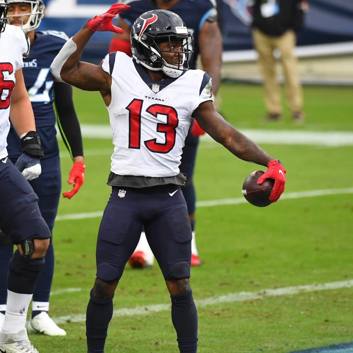 Wide receiver (13) Brandin Cooks of the Houston Texans against the