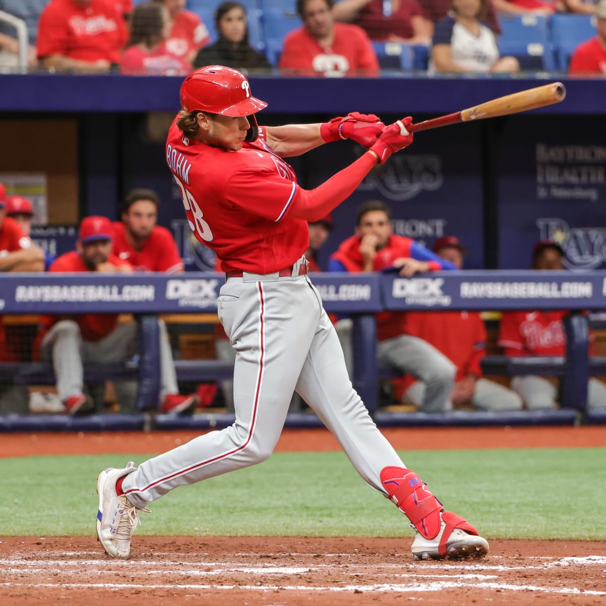 Matt Vierling of the Philadelphia Phillies bats against the Miami