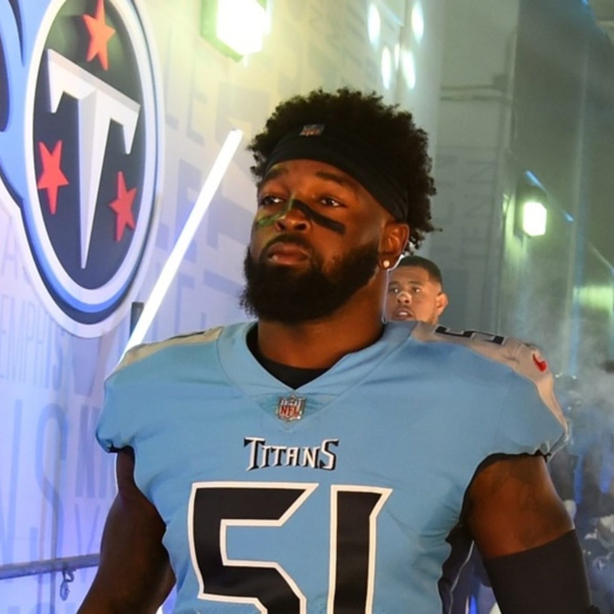 Tennessee Titans linebacker David Long Jr. (51) before an NFL football game  against the Green Bay Packers Thursday, Nov. 17, 2022, in Green Bay, Wis.  (AP Photo/Jeffrey Phelps Stock Photo - Alamy