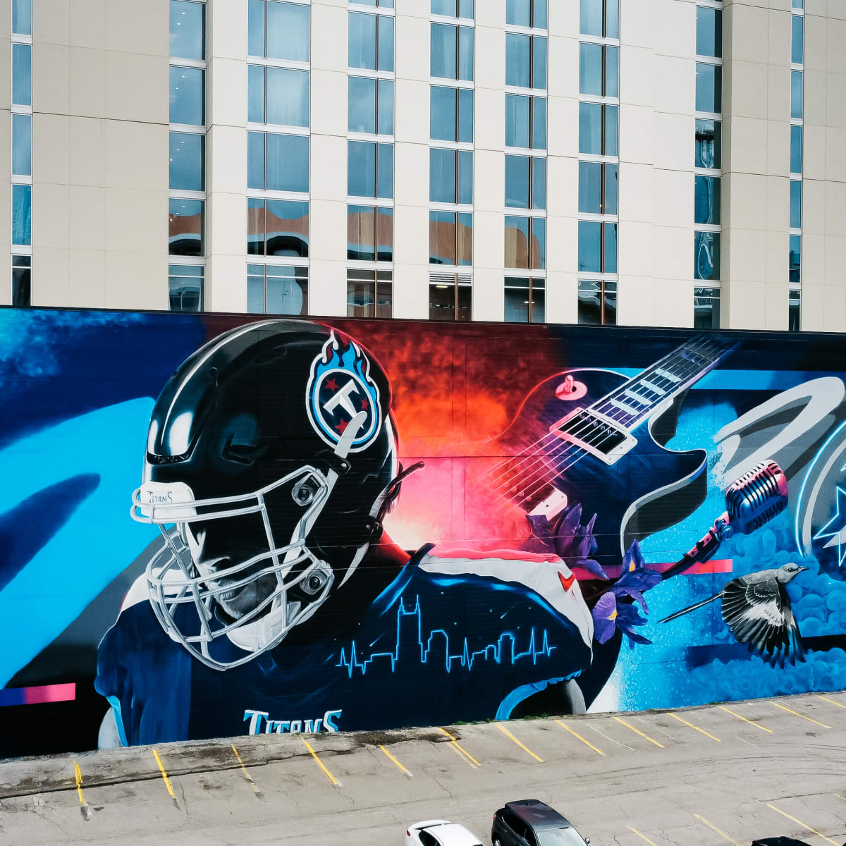 Tennessee Titans Art/ Tennessee Titans Poster/ Spray Paint 