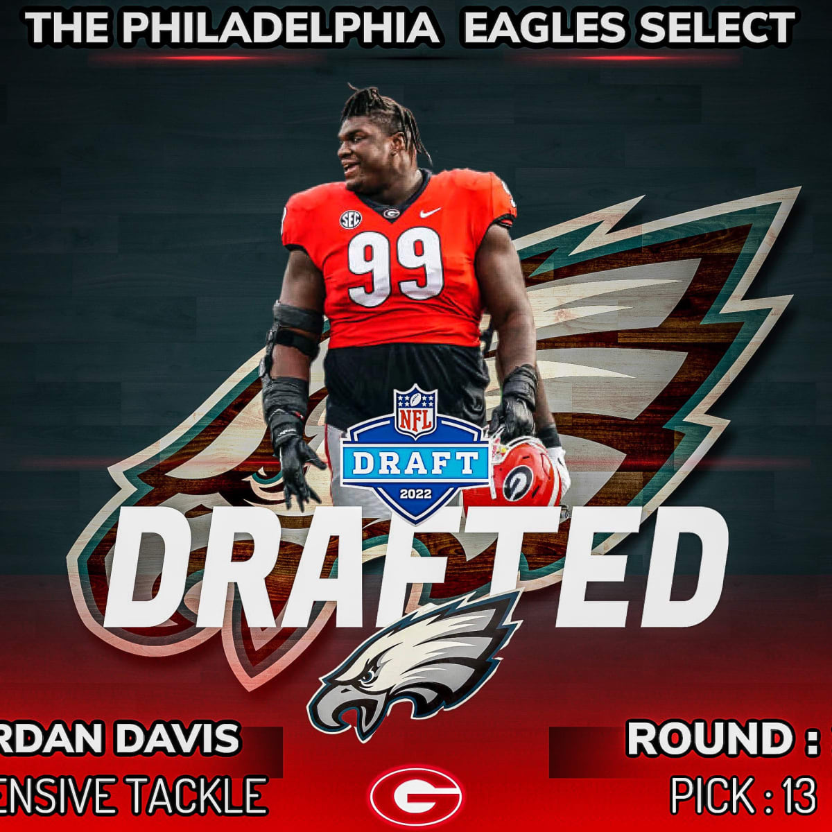 Georgia DL Jordan Davis selected in first round of 2022 NFL draft