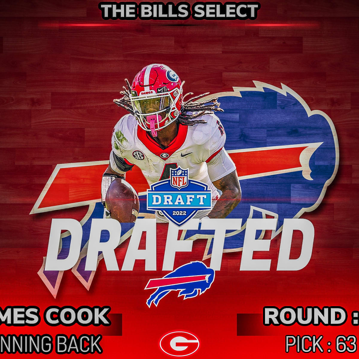 Bulldogs RB James Cook drafted by Buffalo Bills in the 2022 NFL Draft