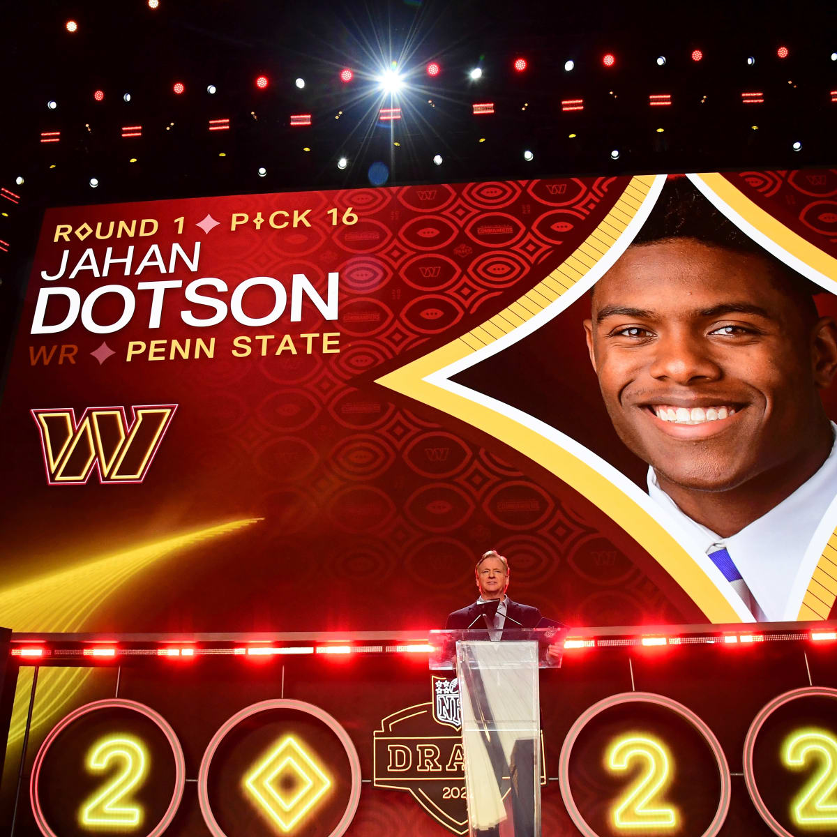 Washington selects Jahan Dotson with 16th pick