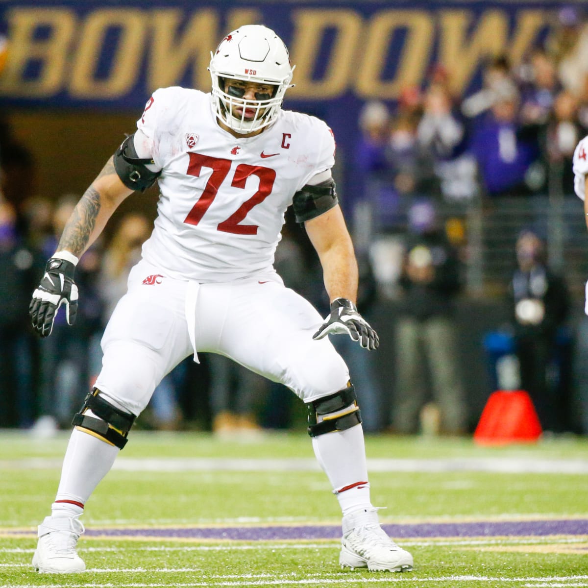 Seattle Seahawks offensive tackle Abraham Lucas (72) in action