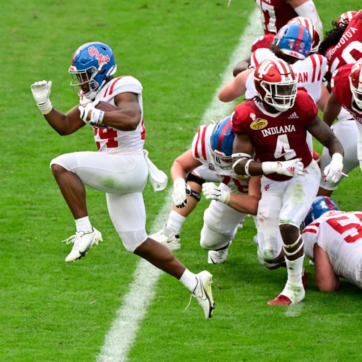 Mississippi running back Snoop Conner runs a drill during the NFL