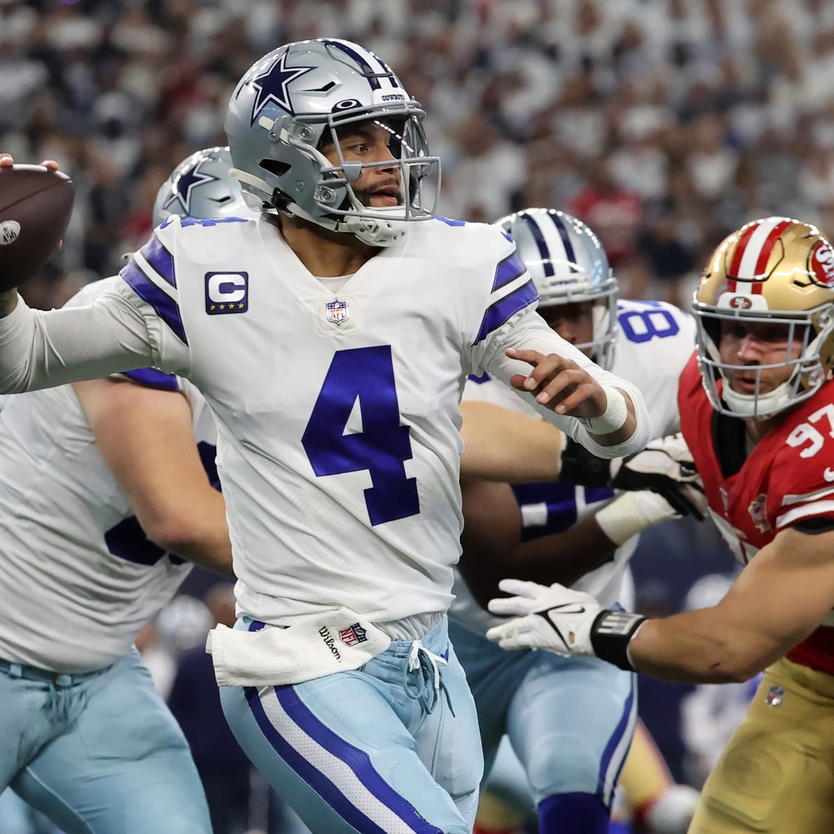 NFL football: Dak Prescott leads Dallas Cowboys past Philadelphia Eagles -  Sports Illustrated Mississippi State Football, Basketball, Recruiting, and  More