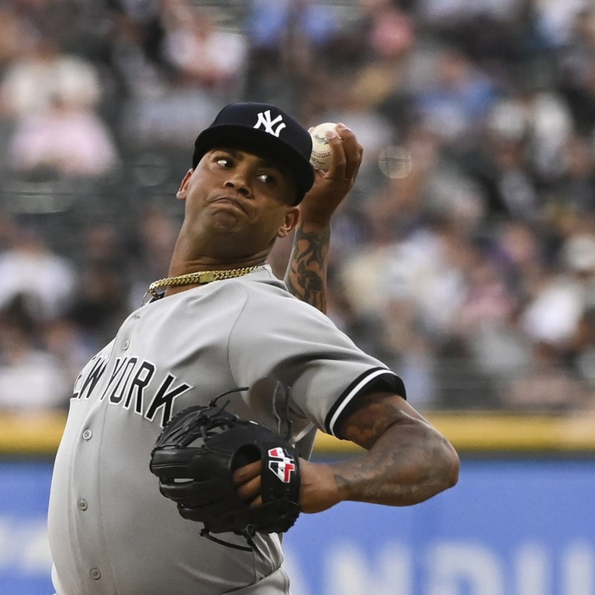 New York Yankees closer Aroldis Chapman has elbow injury - Sports  Illustrated NY Yankees News, Analysis and More