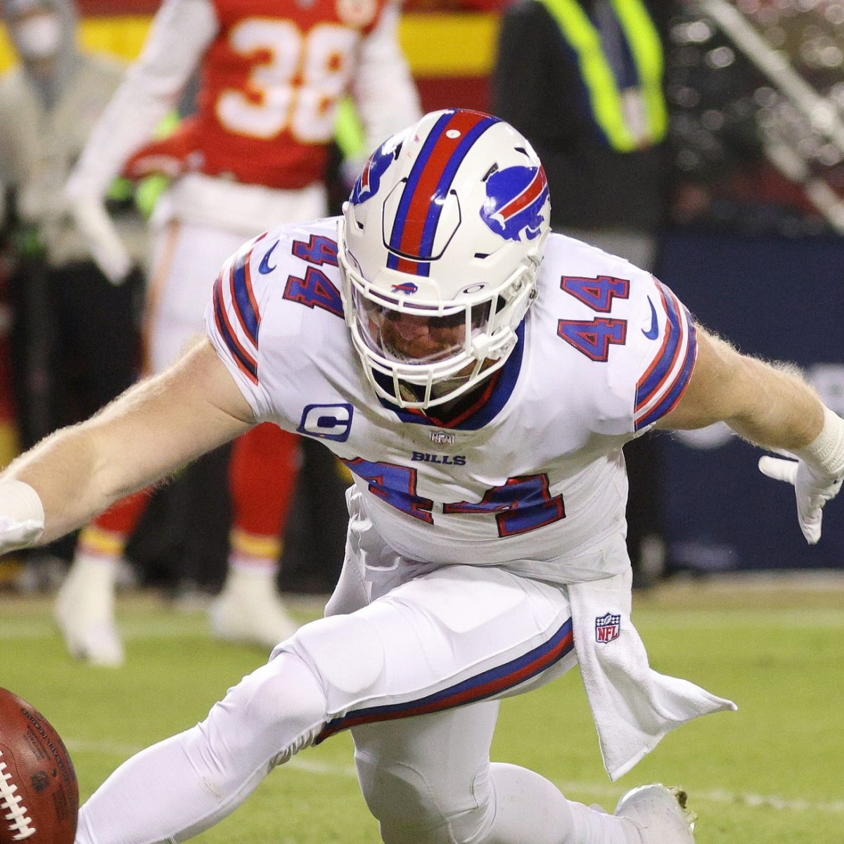 Buffalo Bills linebacker Tyler Matakevich (44) following an NFL football  game against the Cleveland Browns, Sunday, Nov. 20, 2022, in Detroit. (AP  Photo/Duane Burleson Stock Photo - Alamy