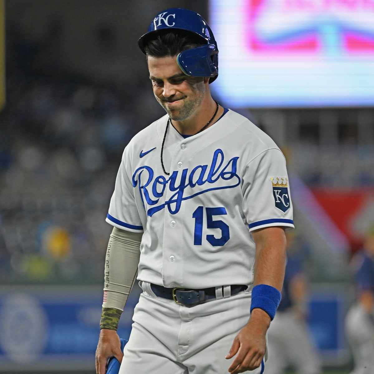 Royals' Merrifield ends streak of playing 553 straight games