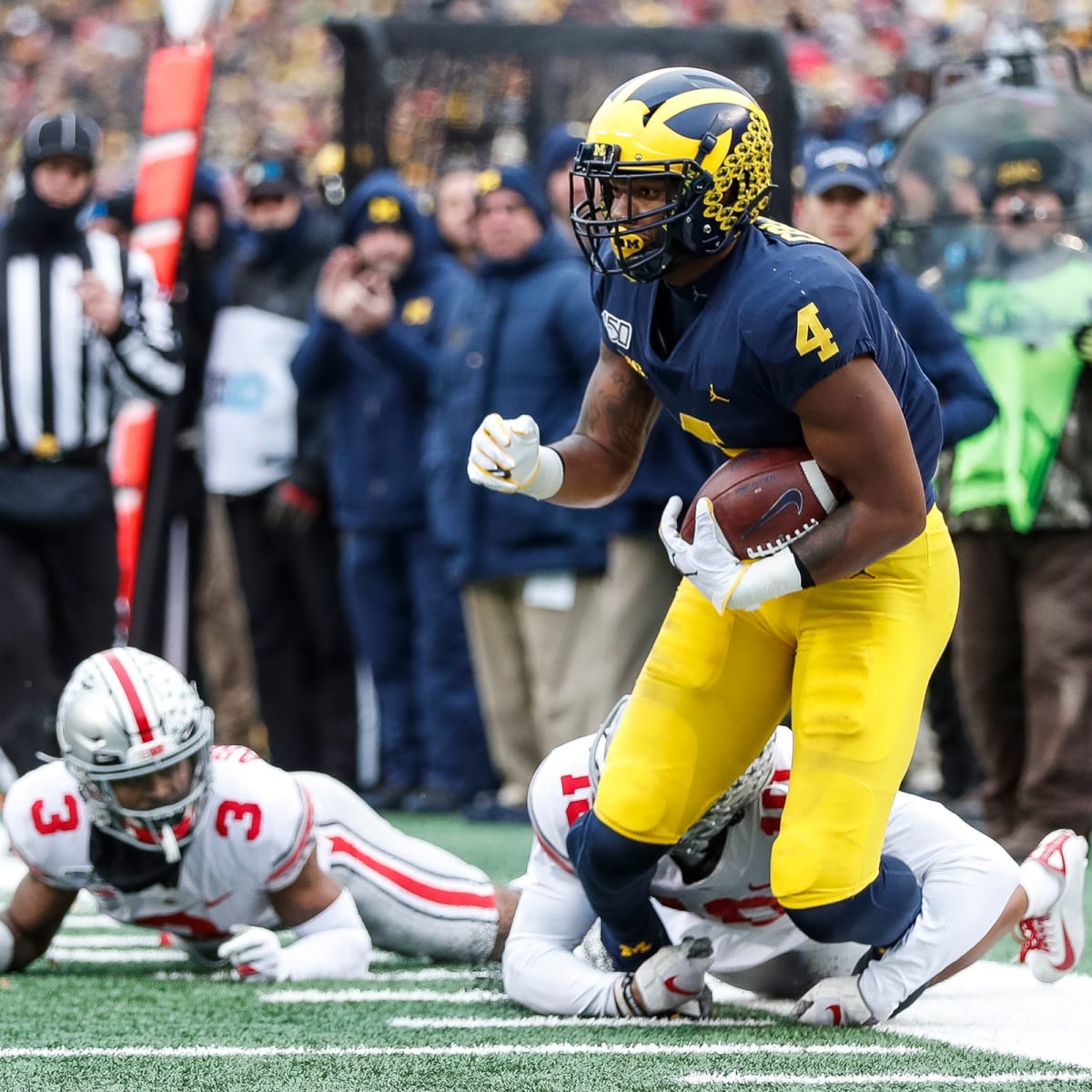 : 2021 Leaf Draft Gold #29 Nico Collins Michigan