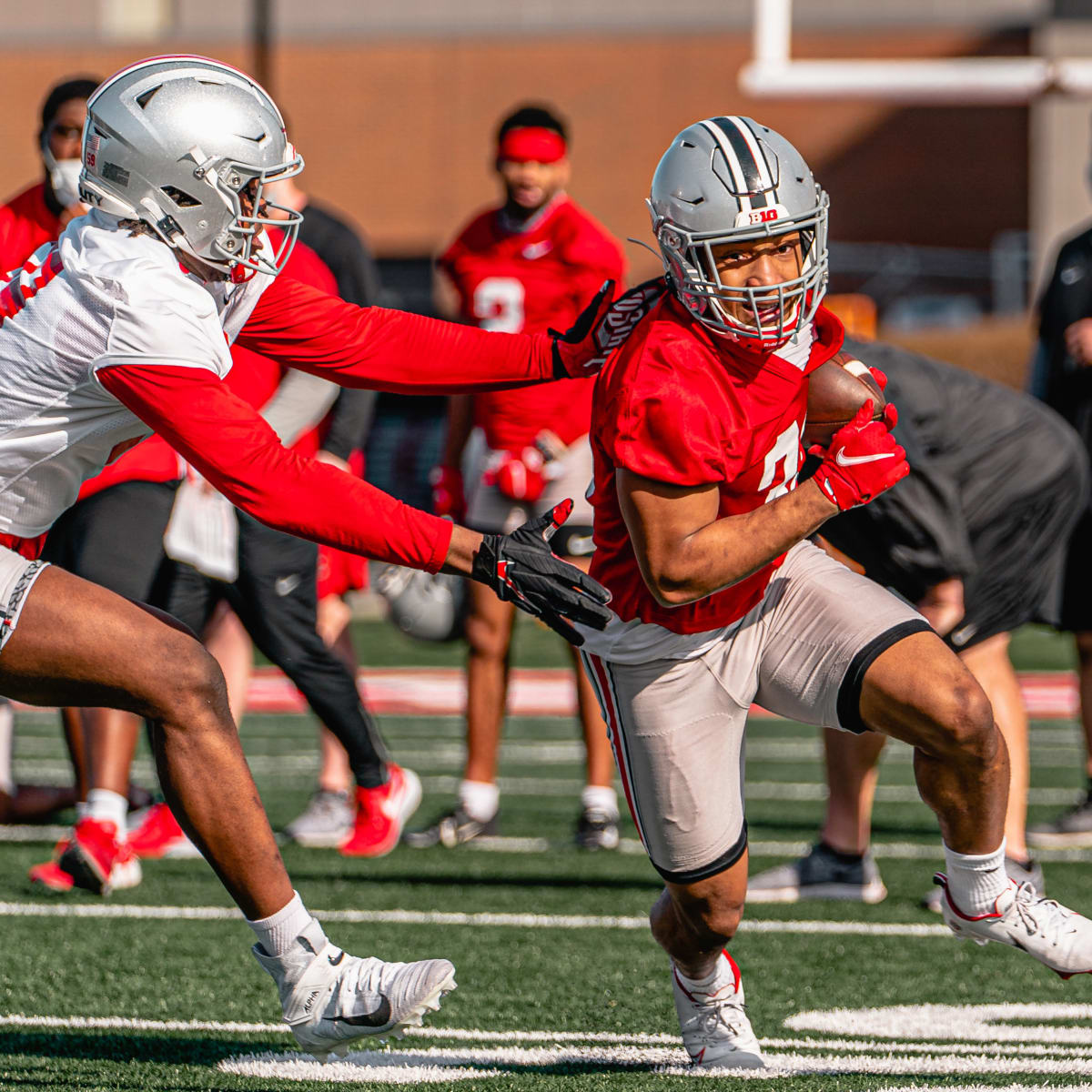 Ohio State Wide Receiver Marvin Harrison Jr. Sheds Black Stripe - Sports  Illustrated Ohio State Buckeyes News, Analysis and More