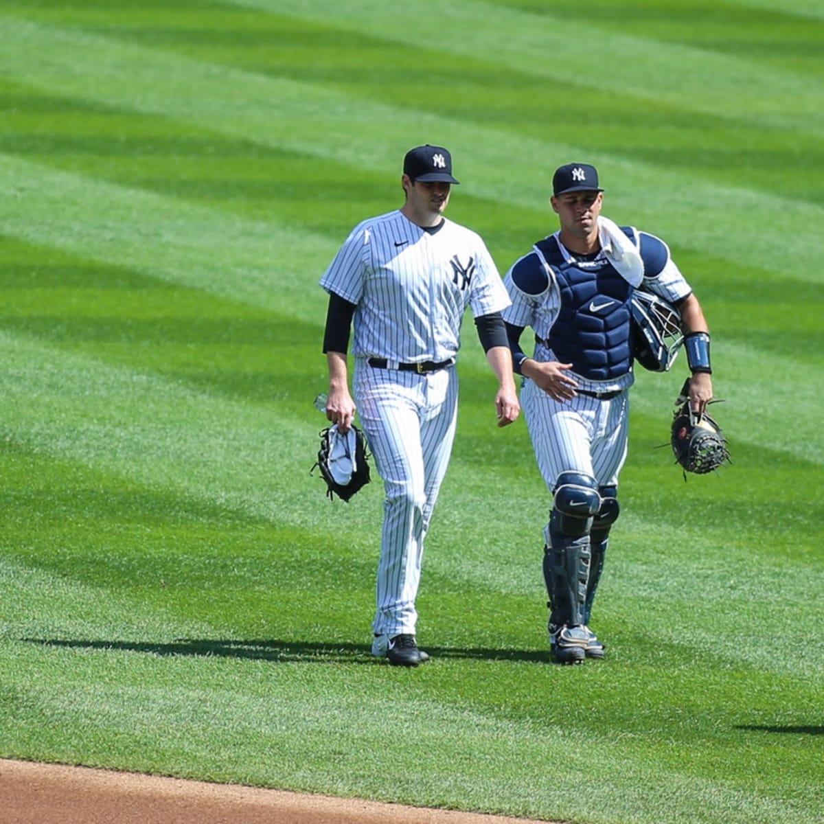 Gary Sanchez working on defensive work at NY Yankees spring training