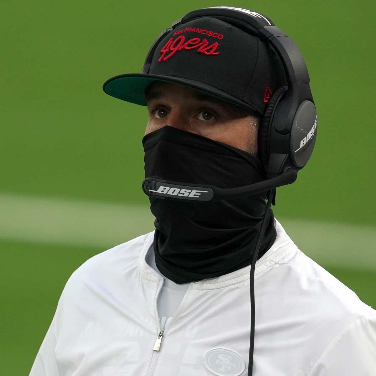 Let 49ers Coach Kyle Shanahan Wear His Flat-Brimmed Trucker Hat