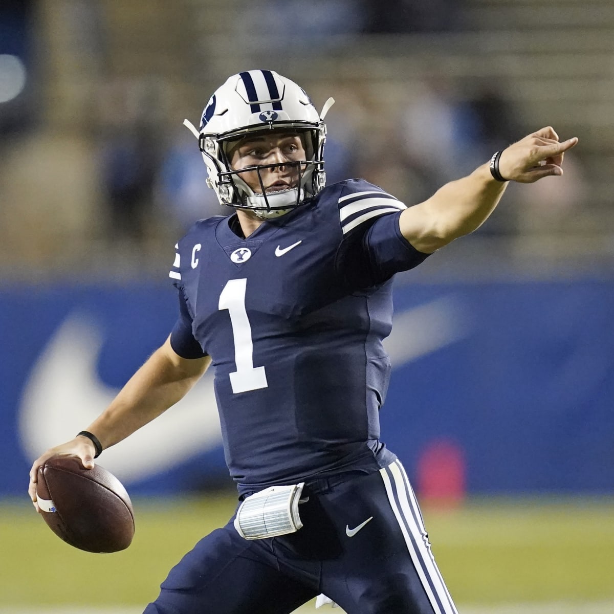 Brigham Young University quarterback Jim McMahon is shown during