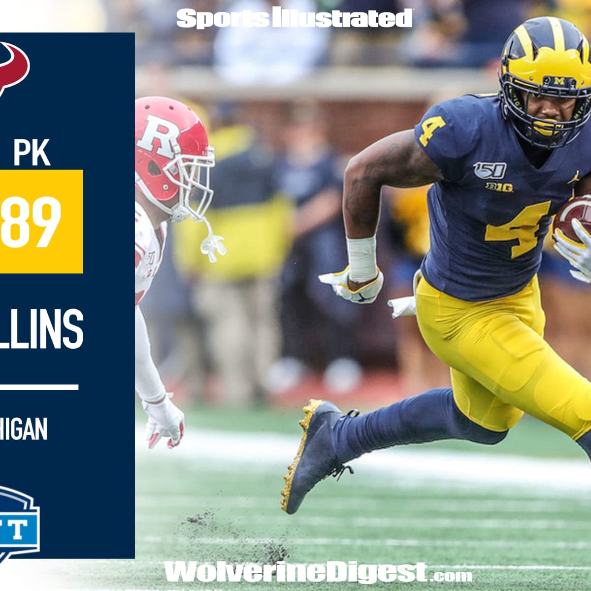 Michigan football receiver Nico Collins at No. 18 in ESPN mock draft