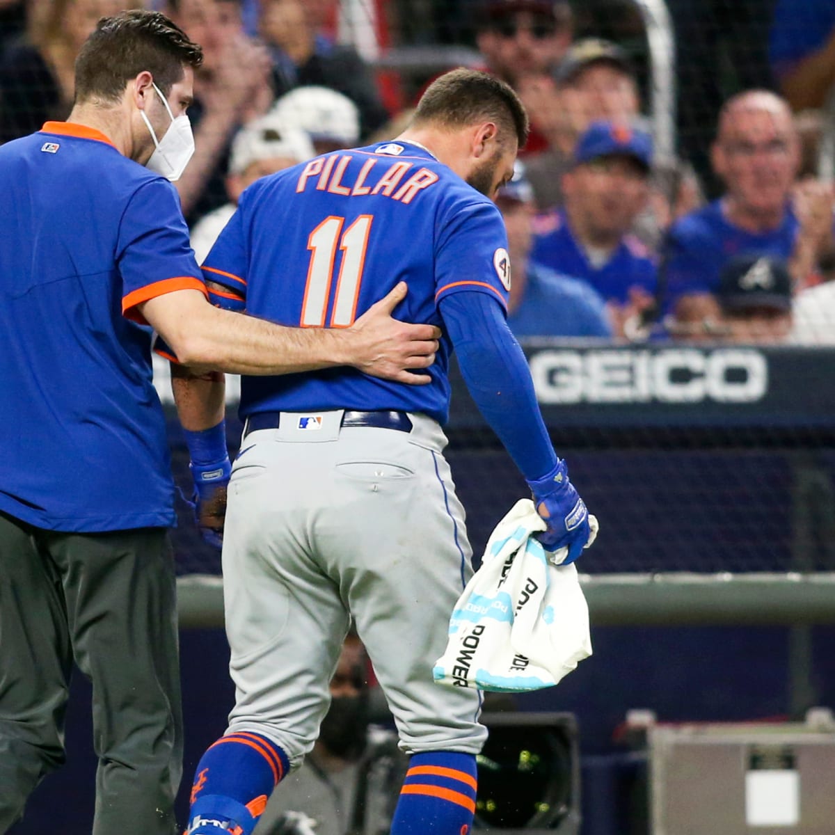 Kevin Pillar contemplating a change after getting drilled in face