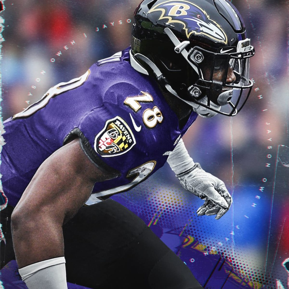 Baltimore Ravens Odafe Oweh Signed Full Size Eclipse – MVP Authentics