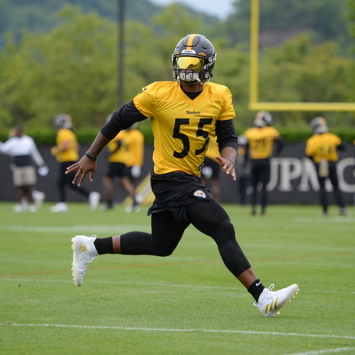 Pittsburgh Steelers inside linebacker Devin Bush before an AFC wild News  Photo - Getty Images