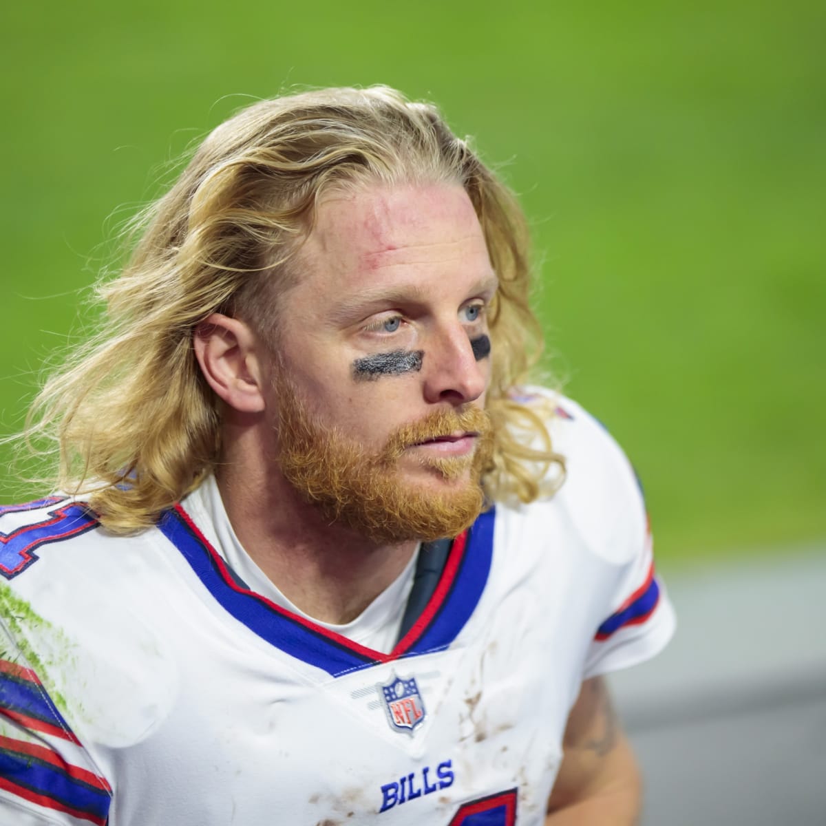 CORRECTS DATE - Buffalo Bills fans cheer for Cole Beasley (10) after  Beasley scoring on a two-point conversion during the first half of an NFL  football game against the Cincinnati Bengals Sunday