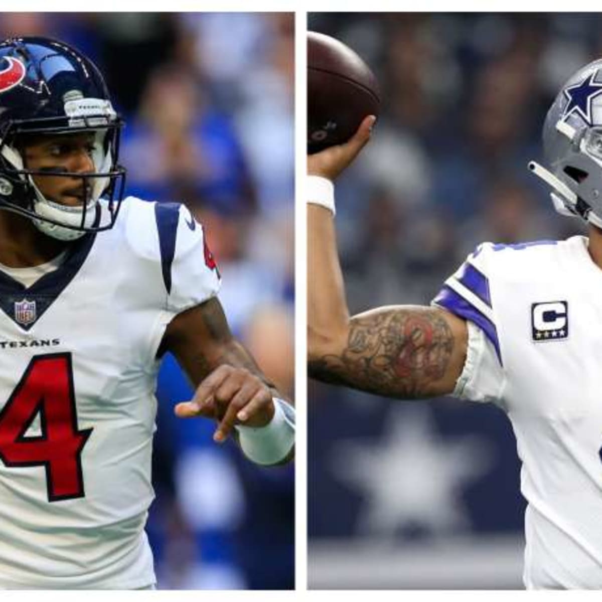 Dallas Cowboys quarterback Dak Prescott wears a Crucial Catch hat as he  warms up for an NFL football game against the Houston Texans, Sunday, Oct.  7, 2018, in Houston. (AP Photo/David J.