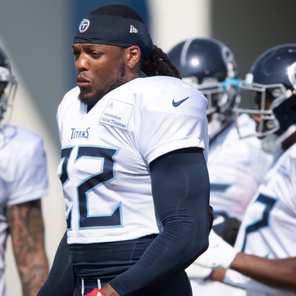 Derrick Henry + Julio Jones at Titans Minicamp, Derrick Henry, Julio Jones, The King 