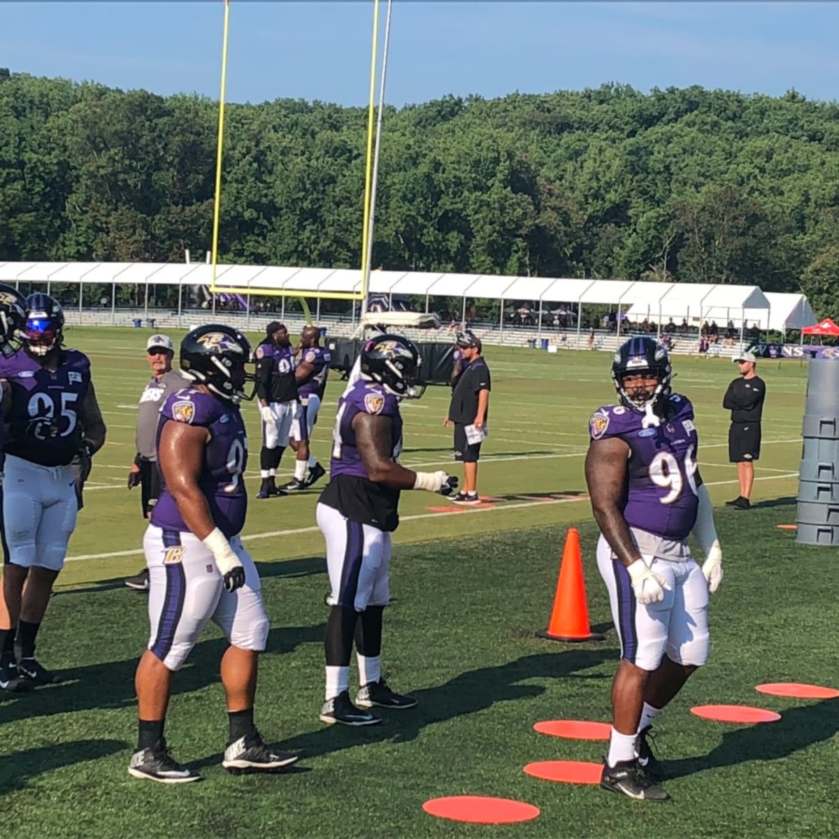 J.K. Dobbins Makes His Debut at Ravens Training Camp