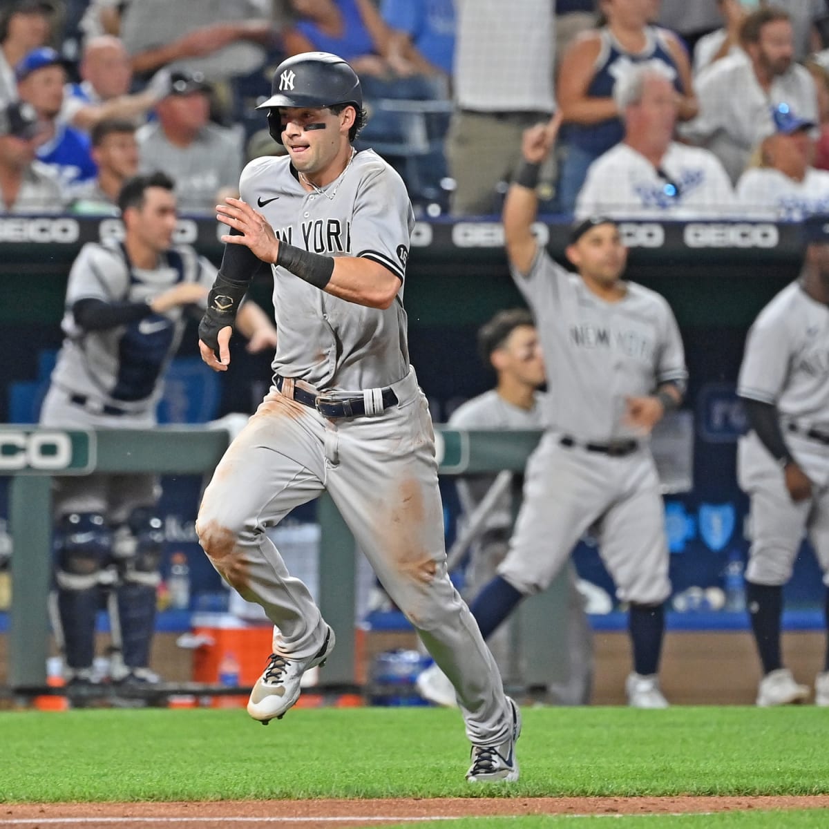 New York Yankees infielder Tyler Wade (39) during game against the