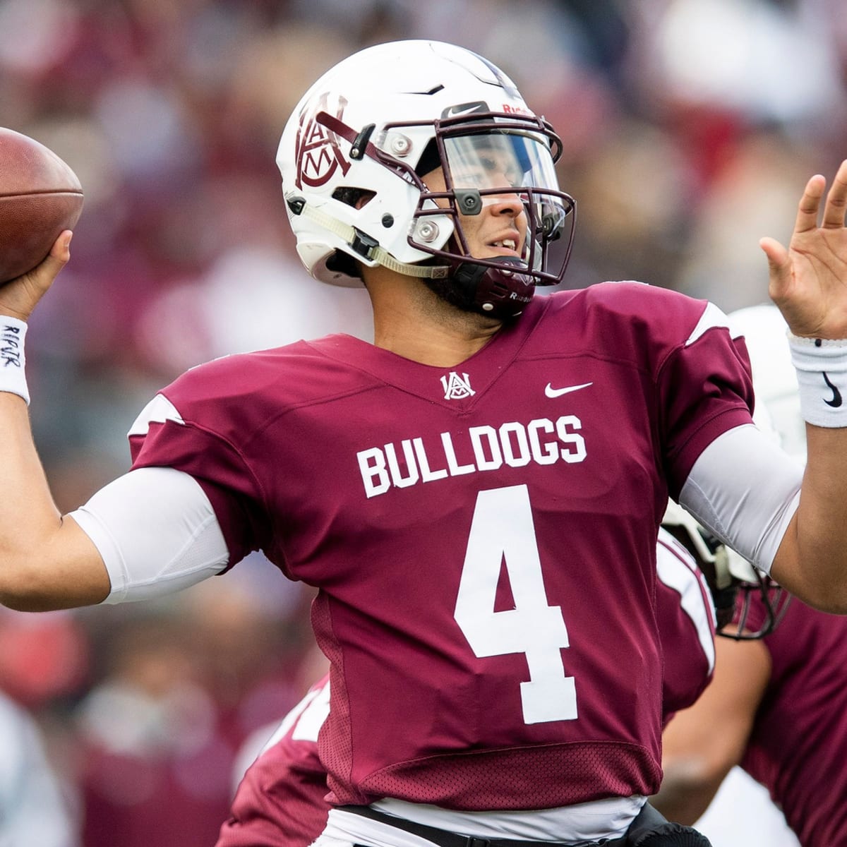 Alabama A&M quarterback Aqeel Glass launches a 47-yard rocket to