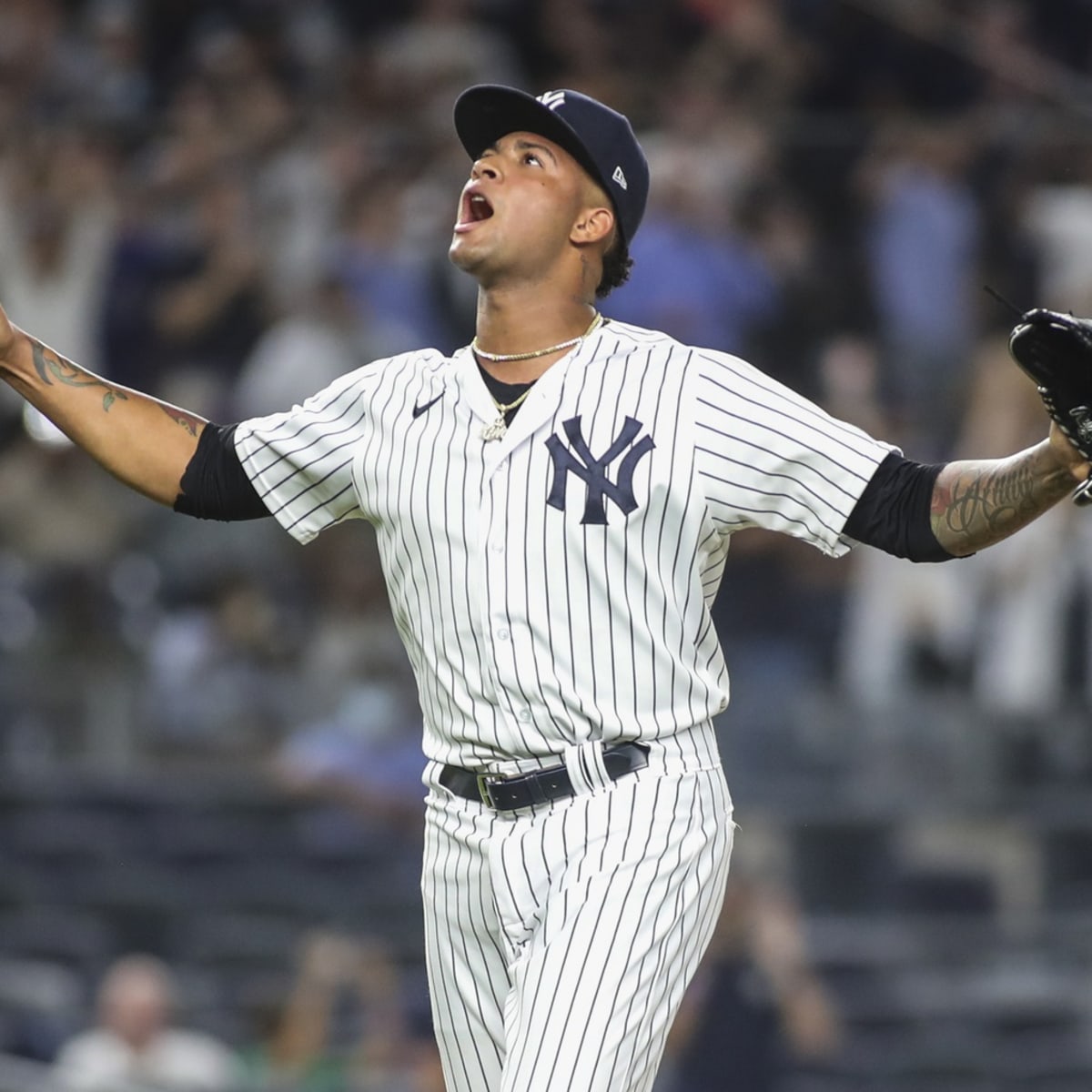 NY Yankees Joba Chamberlain All Star Pinstriped Baseball Jersey