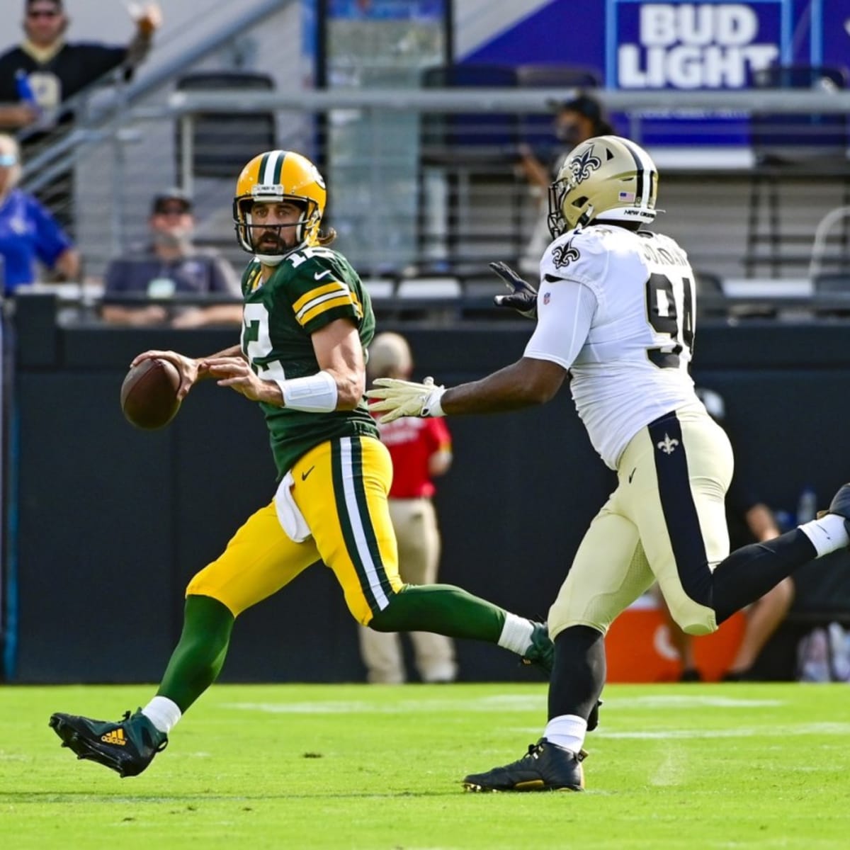 Field prep in Jacksonville for Saints vs. Packers in week 1