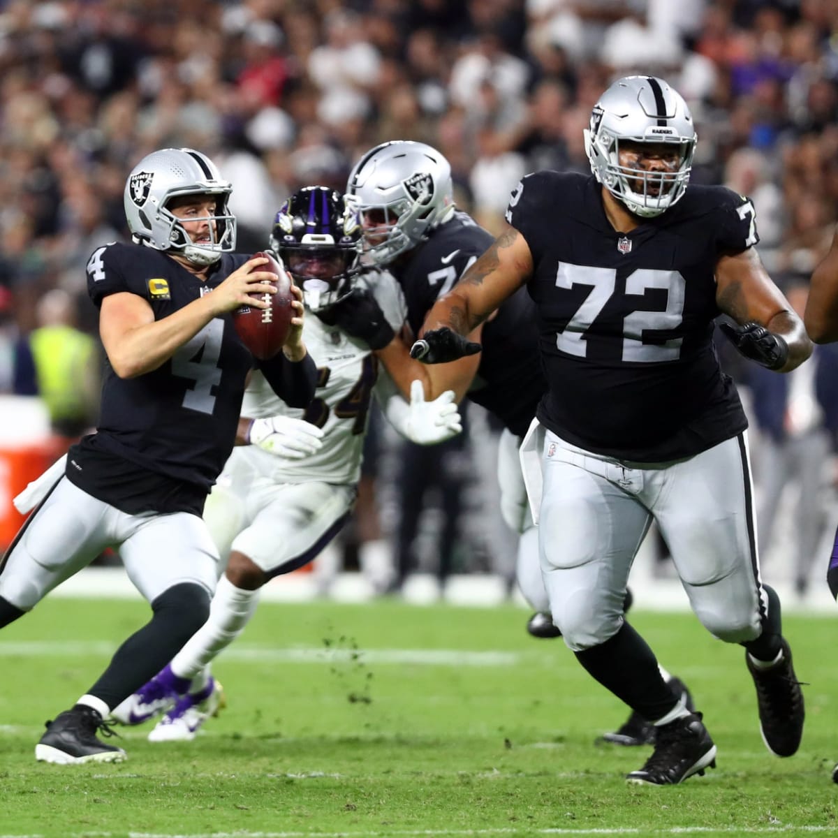 Zay Jones Las Vegas Raiders Touchdown v Baltimore Ravens 2021 Images