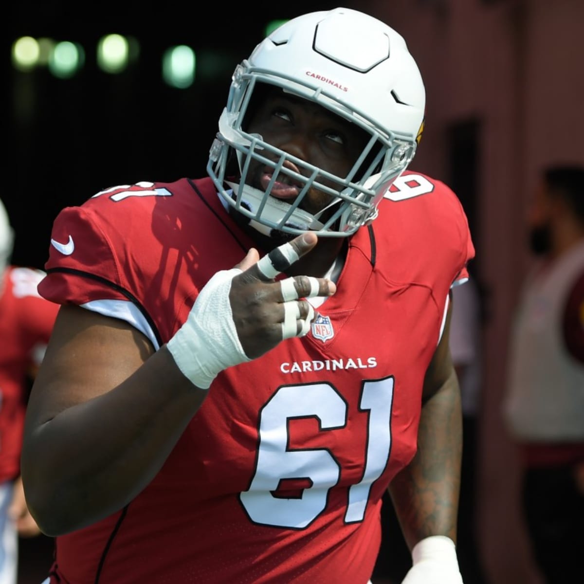 Arizona Cardinals center Rodney Hudson (61) during the first half