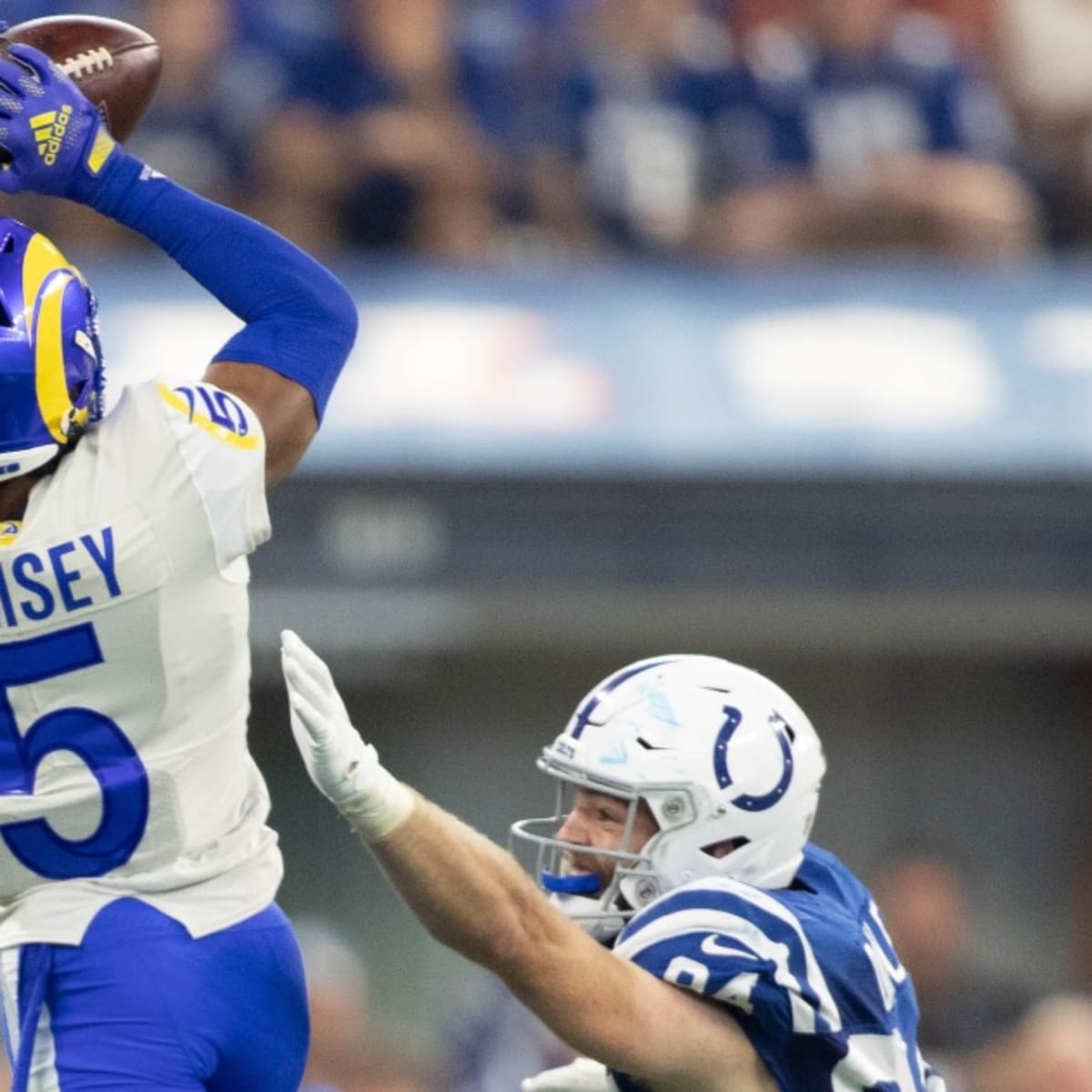 Los Angeles Rams defensive back Jalen Ramsey takes part in drills at the  NFL football team's practice facility Monday, Aug. 1, 2022, in Irvine,  Calif. (AP Photo/Jae C. Hong Stock Photo - Alamy