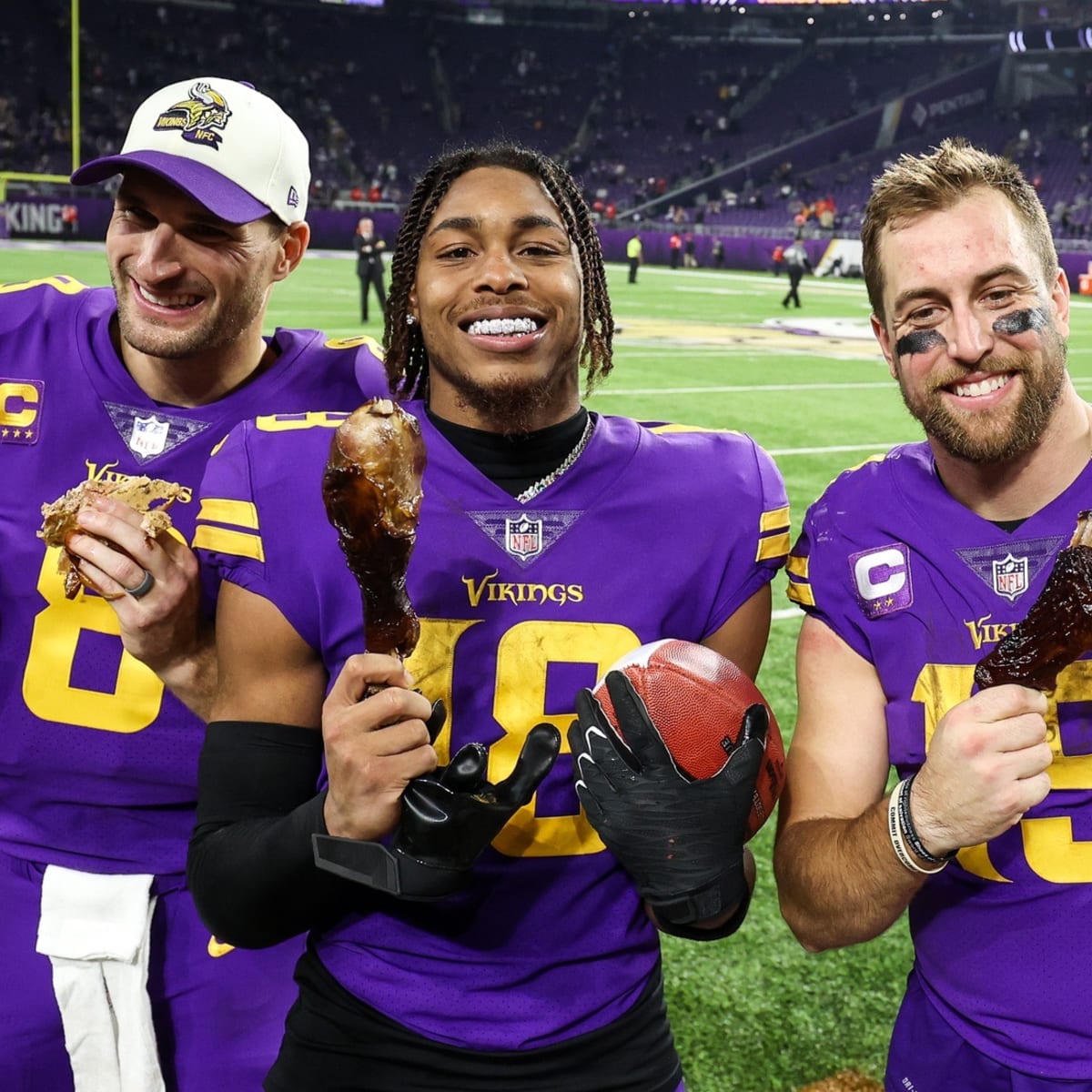 Adam Thielen Arrives at Vikings Game Wearing New Byron Buxton Twins Jersey  - Fastball