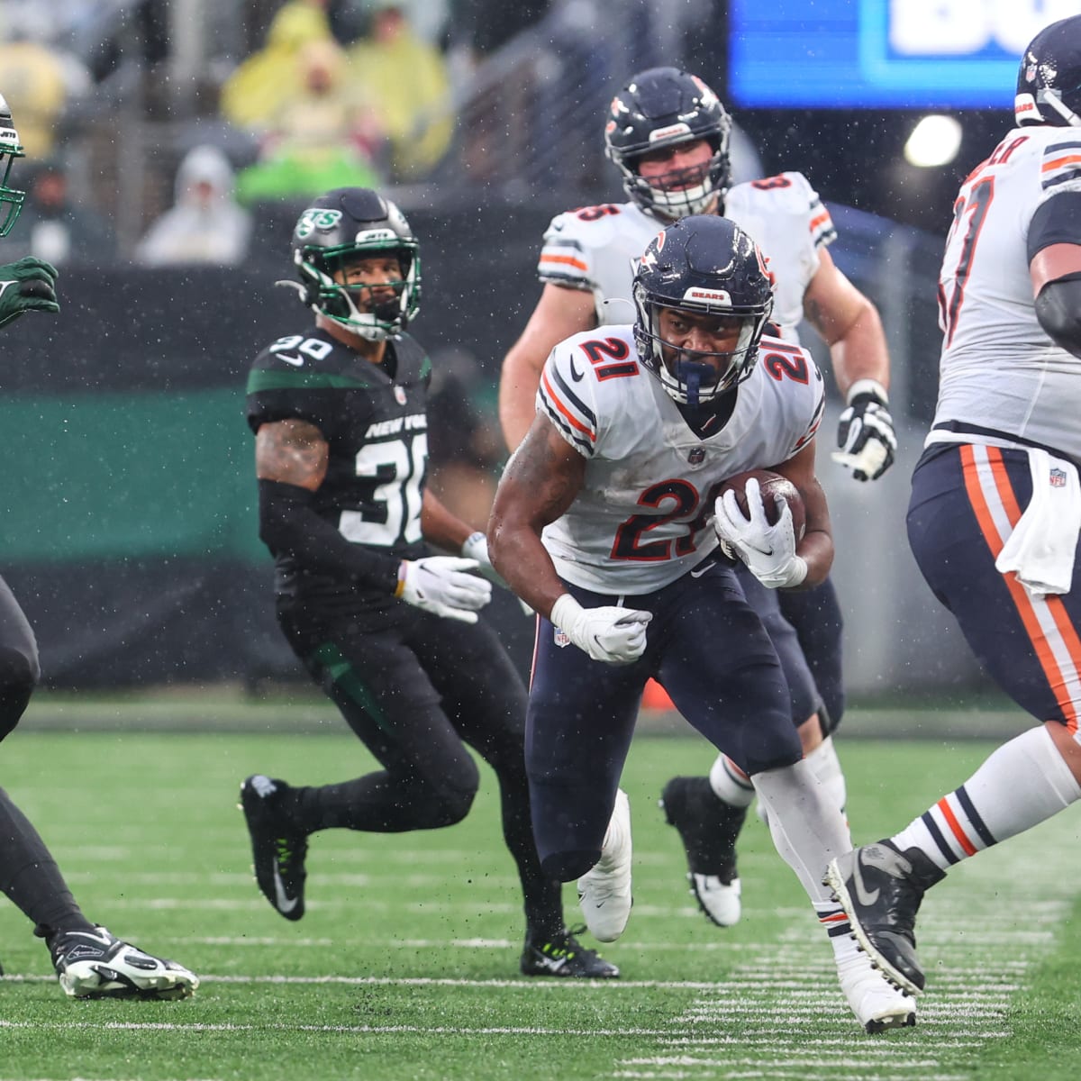 Chicago Bears quarterback Trevor Siemian (15) stands on the field during  the first half of an NFL football game against the Minnesota Vikings,  Sunday, Oct. 9, 2022, in Minneapolis. (AP Photo/Abbie Parr