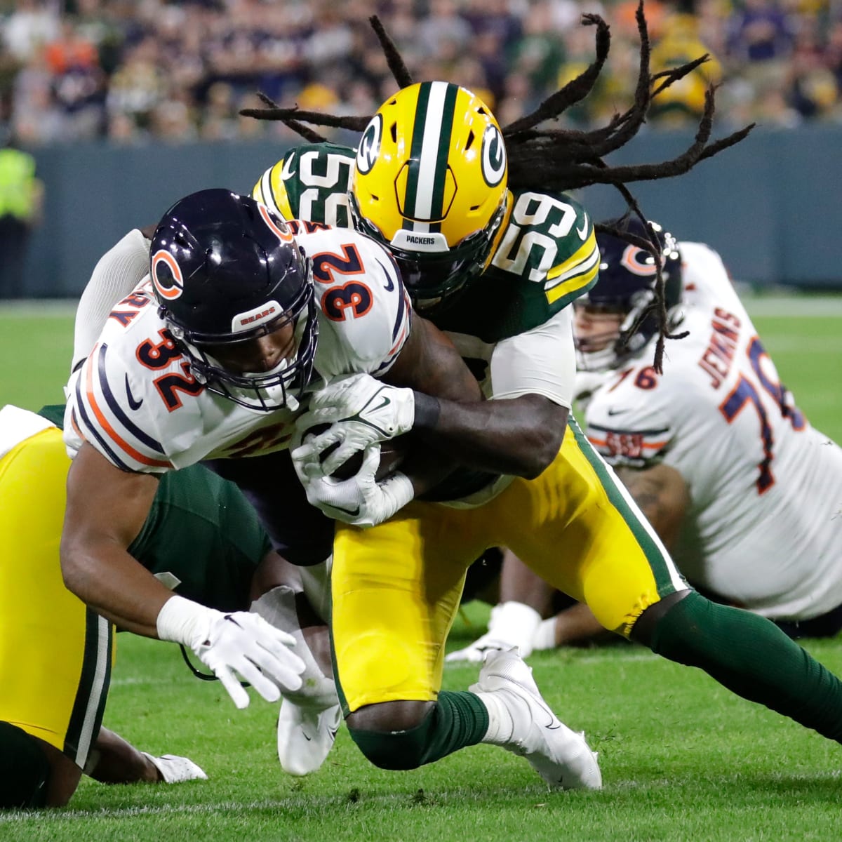 Cole Kmet Chicago Bears Unsigned Makes a Catch in Game vs Green Bay Packers  Photograph