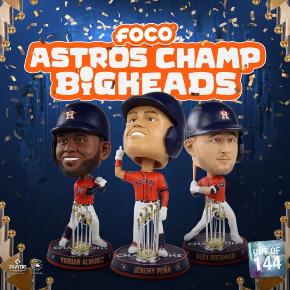 Lance McCullers Jr Houston Astros 2022 World Series Champions Orange J FOCO