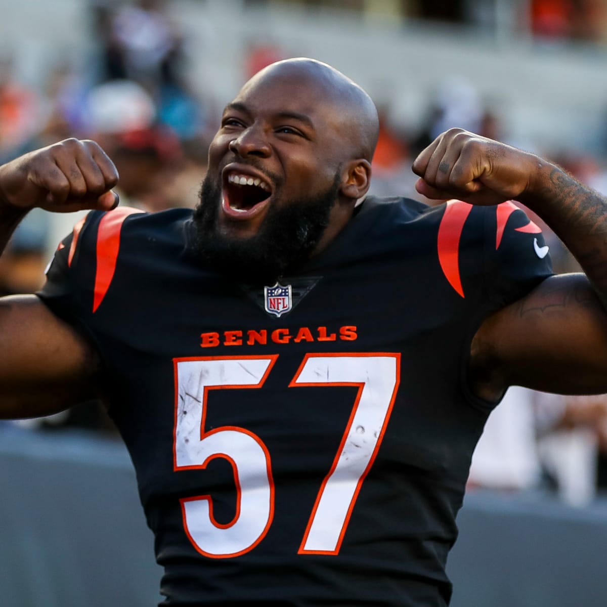 Cincinnati Bengals linebacker Germaine Pratt (57) during an NFL football  game against the New Orleans Saints, Sunday, Oct. 16, 2022, in New Orleans.  (AP Photo/Tyler Kaufman Stock Photo - Alamy